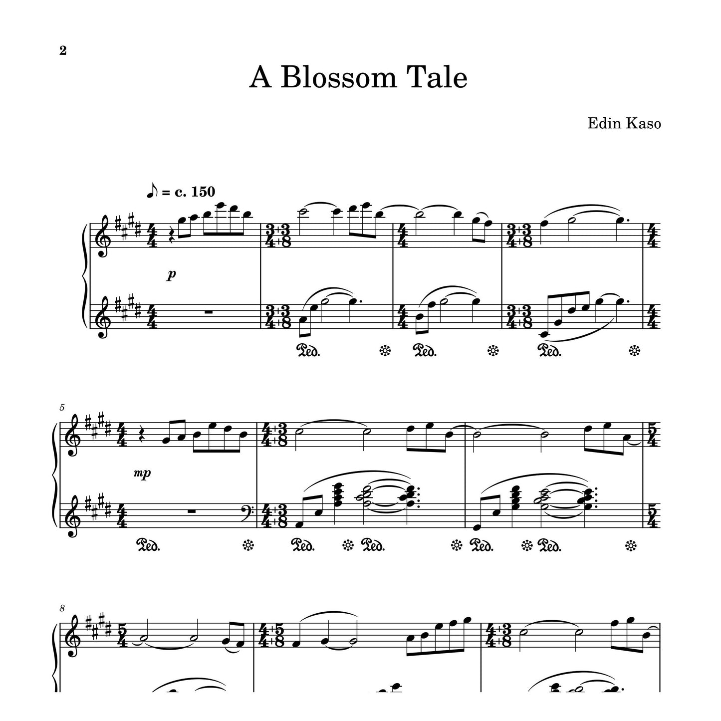 A Blossom Tale (Sheet Music) - Edin Kaso