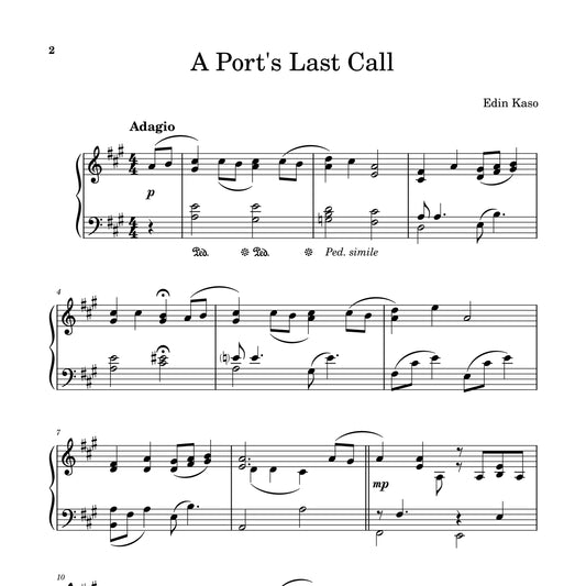 A Port's Last Call (Sheet Music) - Edin Kaso