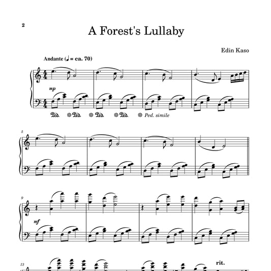 A Forest's Lullaby (Sheet Music) - Edin Kaso