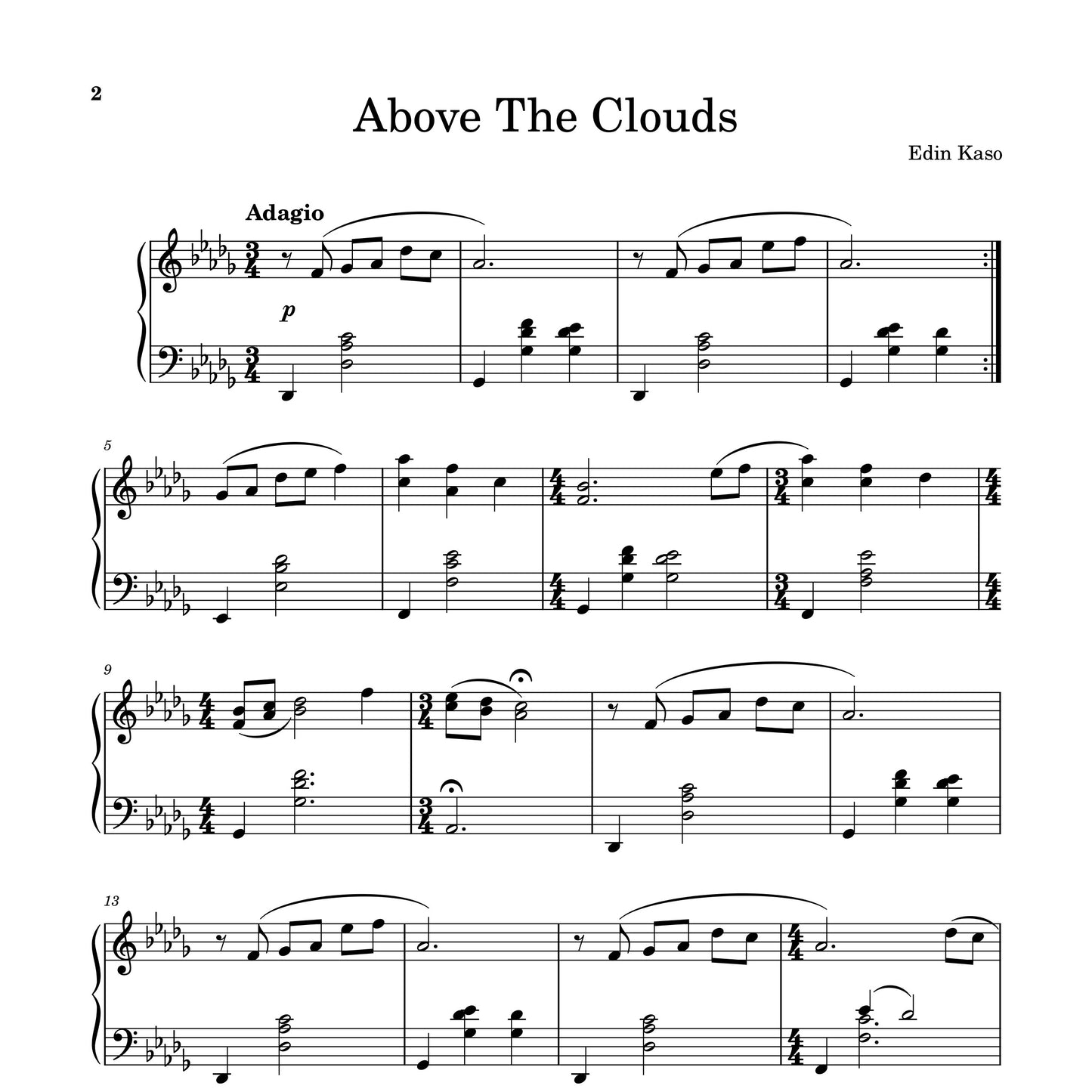 Above The Clouds (Sheet Music) - Edin Kaso