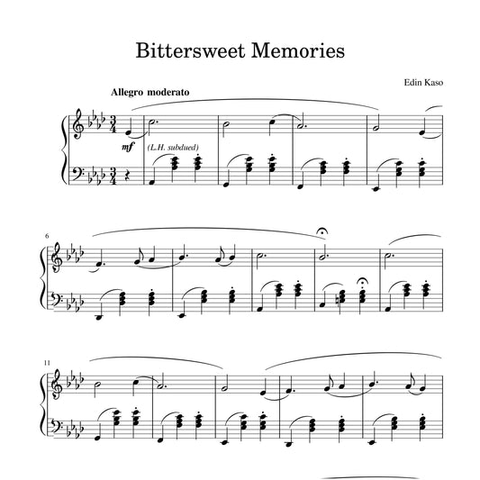 Bittersweet Memories (Sheet Music) - Edin Kaso