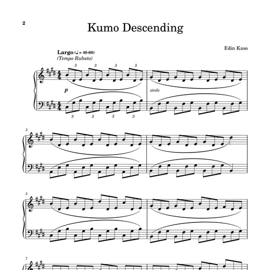 Kumo Descending (Sheet Music) - Edin Kaso