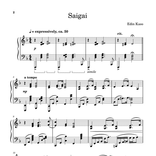 Saigai (Sheet Music) - Edin Kaso