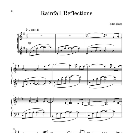 Rainfall Reflections (Sheet Music) - Edin Kaso